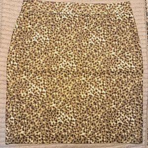 Loft Animal Print Knee Length Skirt